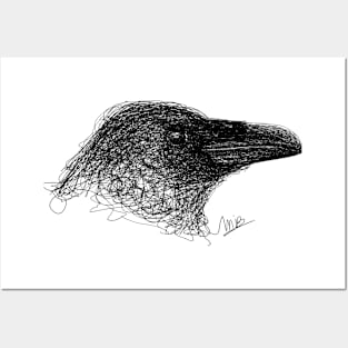 Raven squiggle Posters and Art